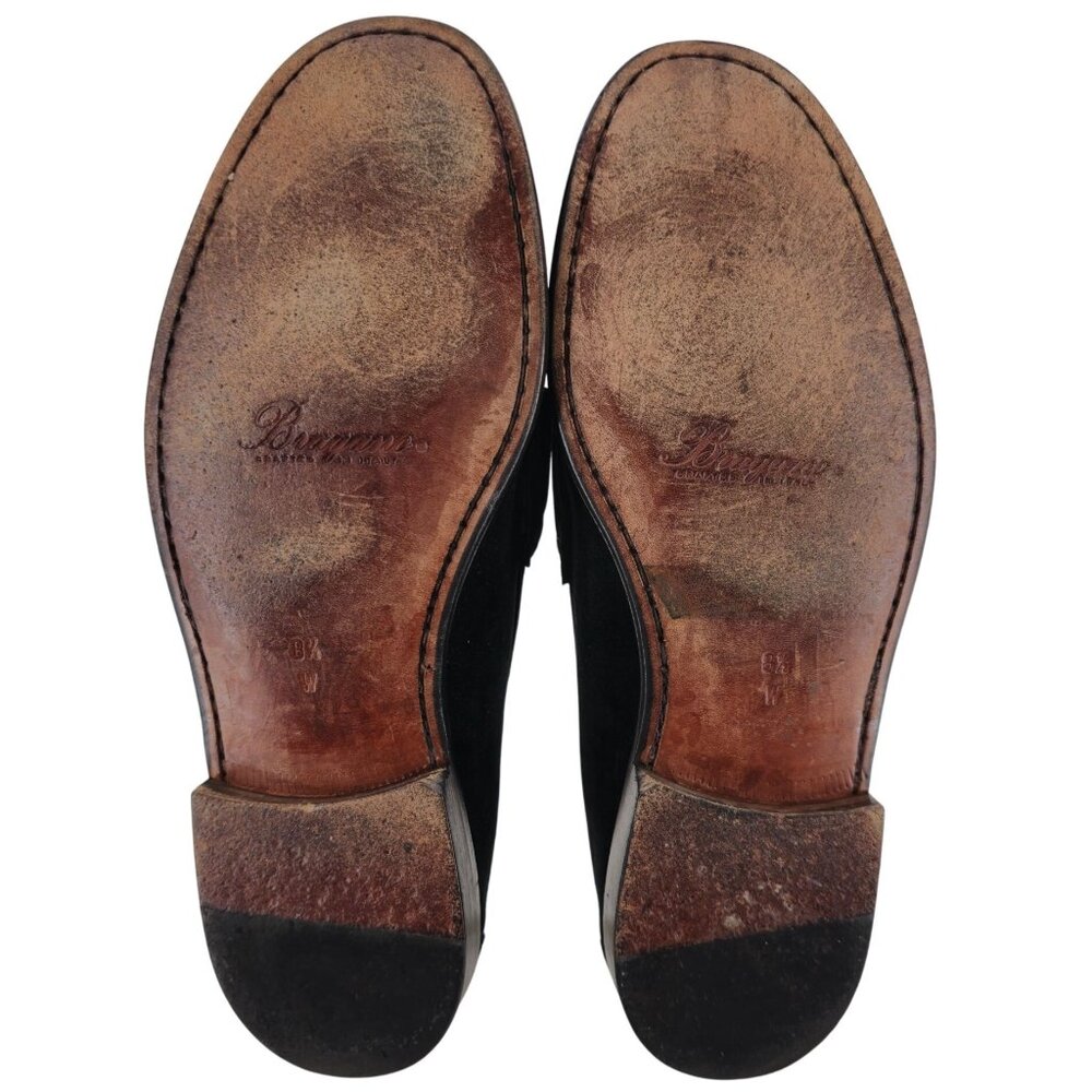 Vintage Bragano Cole Haan Italy Men 8.5W Black Suede Horsebit Loafers Dress Shoe - Picture 2 of 11